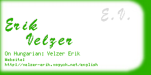 erik velzer business card